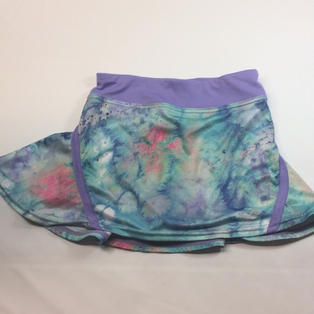 Champion  6-7 tennis skirt rainbow splatter purple